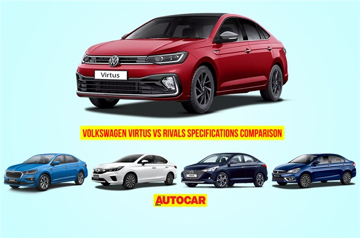 Volkswagen Virtus vs rivals: specifications comparison